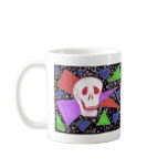 Gothic Skull blue heart black Mugs