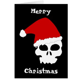 gothic skull christmas card