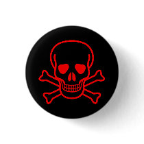 GOTHIC SKULL CROSSBONES buttons
