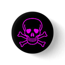 GOTHIC SKULL CROSSBONES buttons