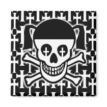 Gothic Skull & Crossbones Magnet