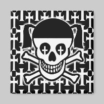 Gothic Skull & Crossbones Magnet