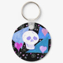Gothic Skull inverted keychain