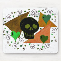 Gothic Skull Inverted to Black mousepads