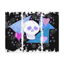 Gothic Skull on Black postcards by eelkat Gothic Skull on Black postcards