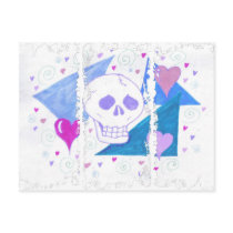 Gothic Skull on Black postcards by eelkat Gothic Skull on Black postcards