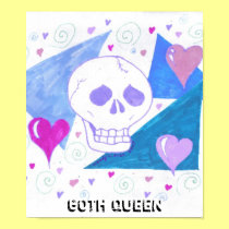Gothic Skull on Black posters