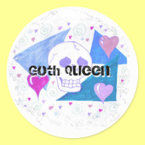 Gothic Skull on Black stickers