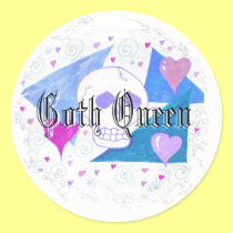 Gothic Skull on Black stickers