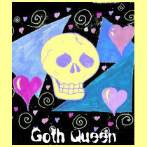 Gothic Skull on Black t-shirts