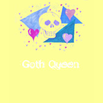 Gothic Skull on Black t-shirts