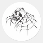 Gothic Skull Round Stickers