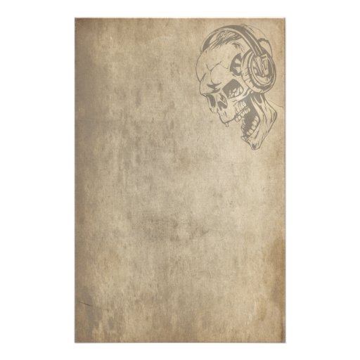 Gothic Skull Stationery | Zazzle