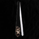 Gothic Skull Tie - Tan/Black
