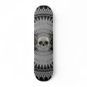 Gothic Skull Tribal Design: Skateboard: Gray by spiritswitchboard Gothic Skull Tribal Design: Skateboard: Gray