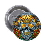 Gothic Skull with Guns and Bullets by Al Rio Buttons