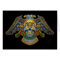 Gothic Skull with Guns and Bullets by Al Rio Card