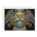 Gothic Skull with Guns and Bullets by Al Rio Custom Invitations