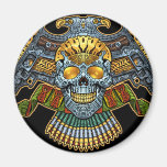 Gothic Skull with Guns and Bullets by Al Rio Fridge Magnet