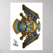 Gothic Skull with Guns and Bullets by Al Rio Poster