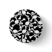 GOTHIC SKULLS CROSSBONES PATTERN buttons by CandyRazor GOTHIC SKULLS CROSSBONES PATTERN buttons