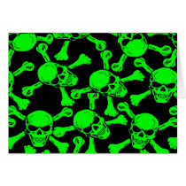 GOTHIC SKULLS CROSSBONES PATTERN cards by CandyRazor GOTHIC SKULLS CROSSBONES PATTERN cards