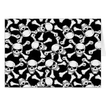 GOTHIC SKULLS CROSSBONES PATTERN cards by CandyRazor GOTHIC SKULLS CROSSBONES PATTERN cards