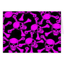 GOTHIC SKULLS CROSSBONES PATTERN cards by CandyRazor GOTHIC SKULLS CROSSBONES PATTERN cards