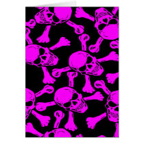 GOTHIC SKULLS CROSSBONES PATTERN cards by CandyRazor GOTHIC SKULLS CROSSBONES PATTERN cards