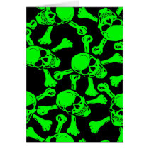 GOTHIC SKULLS CROSSBONES PATTERN cards by CandyRazor GOTHIC SKULLS CROSSBONES PATTERN cards