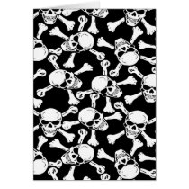 GOTHIC SKULLS CROSSBONES PATTERN cards by CandyRazor GOTHIC SKULLS CROSSBONES PATTERN cards