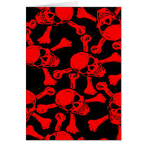 GOTHIC SKULLS CROSSBONES PATTERN cards by CandyRazor GOTHIC SKULLS CROSSBONES PATTERN cards