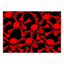 GOTHIC SKULLS CROSSBONES PATTERN cards by CandyRazor GOTHIC SKULLS CROSSBONES PATTERN cards