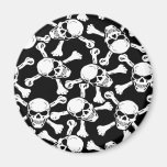 GOTHIC SKULLS CROSSBONES PATTERN magnets