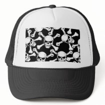GOTHIC SKULLS CROSSBONES PATTERN hats
