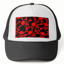 GOTHIC SKULLS CROSSBONES PATTERN hats