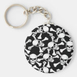 GOTHIC SKULLS CROSSBONES PATTERN keychains