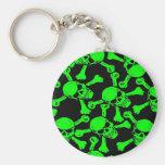 GOTHIC SKULLS CROSSBONES PATTERN keychains