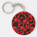 GOTHIC SKULLS CROSSBONES PATTERN keychains
