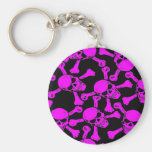 GOTHIC SKULLS CROSSBONES PATTERN keychains
