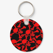 GOTHIC SKULLS CROSSBONES PATTERN keychains