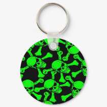 GOTHIC SKULLS CROSSBONES PATTERN keychains