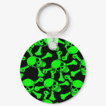 GOTHIC SKULLS CROSSBONES PATTERN keychains