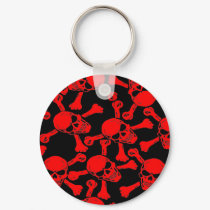 GOTHIC SKULLS CROSSBONES PATTERN keychains