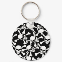 GOTHIC SKULLS CROSSBONES PATTERN keychains