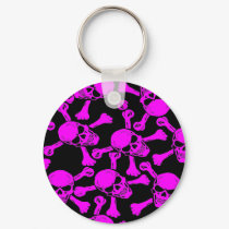 GOTHIC SKULLS CROSSBONES PATTERN keychains