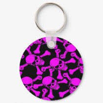 GOTHIC SKULLS CROSSBONES PATTERN keychains