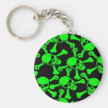 GOTHIC SKULLS CROSSBONES PATTERN keychains