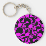 GOTHIC SKULLS CROSSBONES PATTERN keychains