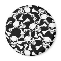 GOTHIC SKULLS CROSSBONES PATTERN magnets